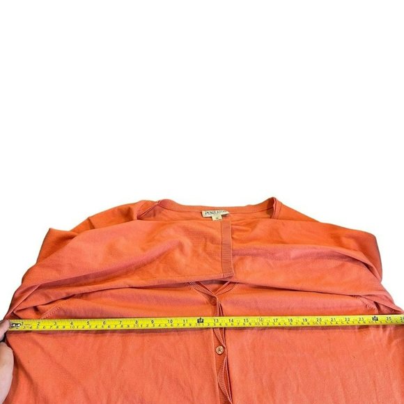 Pendleton Coral Pink Silk Blend Scalloped Edge Cardigan Sweater Womens Plus 3X - Picture 4 of 5